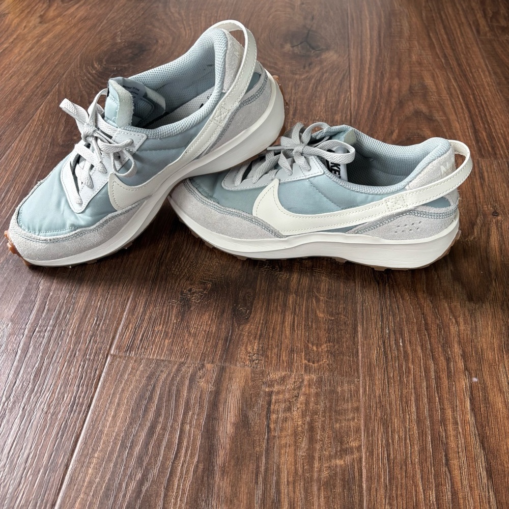 Nike Waffle Debut Athletic Shoes Light Pumice Blue Sail DH9523-006 Womens Sz 8.5